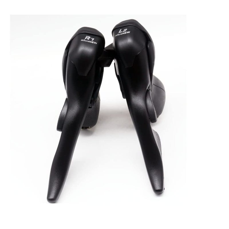Micronew Double 7 Speed Road Bike Shifter Brake Levers for Shimano ST-A070 Road Shifters 2 x 7-Speed Black Pair - Image 2
